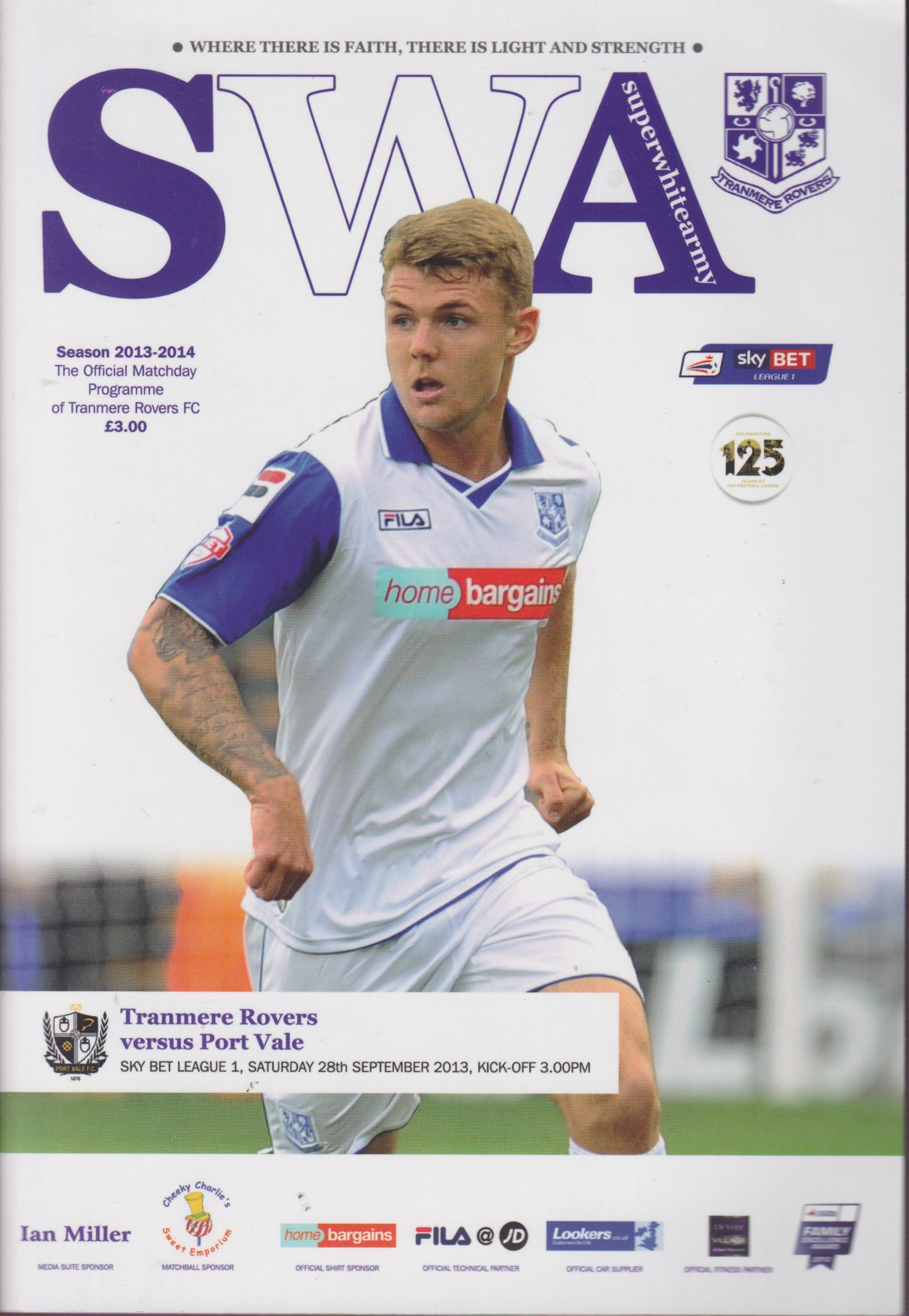 Tranmere Rovers v Port Vale match programme